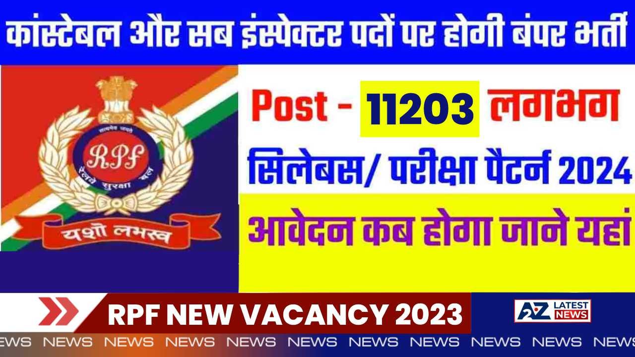 RPF NEW VACANCY 2024: रेलवे सुरक्षा बल ने जारी की 11203 पदों पर कांस्टेबल और इंस्पेक्टर की नई भर्ती।